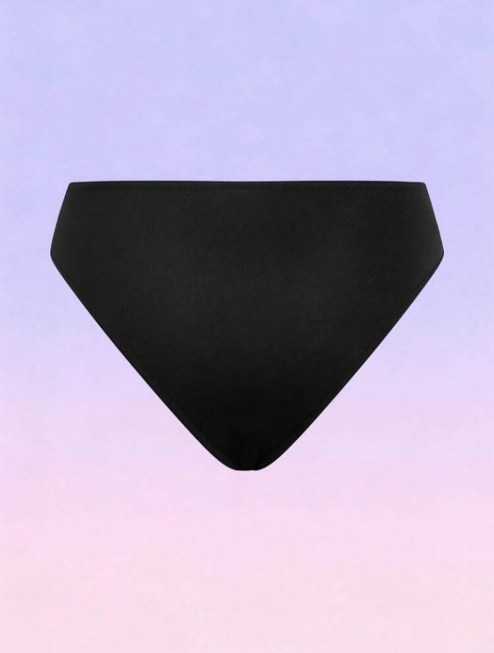 Men's Fashionable Solid Color Pu Leather Rivet Briefs